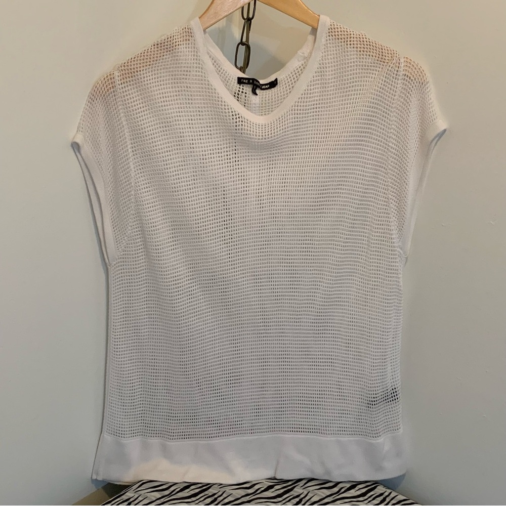 rag & bone Odette Mesh-Knit Tee - Picture 2 of 7